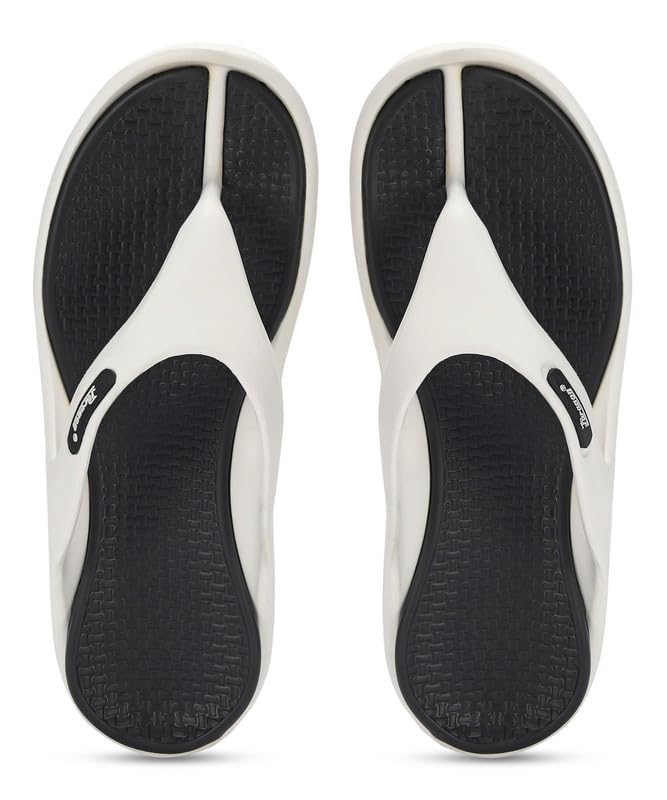 PARAGON K3417G Flip Flops for Men | Comfortable, Lightweight, Durable Slippers with Rubberised EVA Sole | Easy Washable Slip Ons | Ideal for Everyday Use White-Black - Image 5