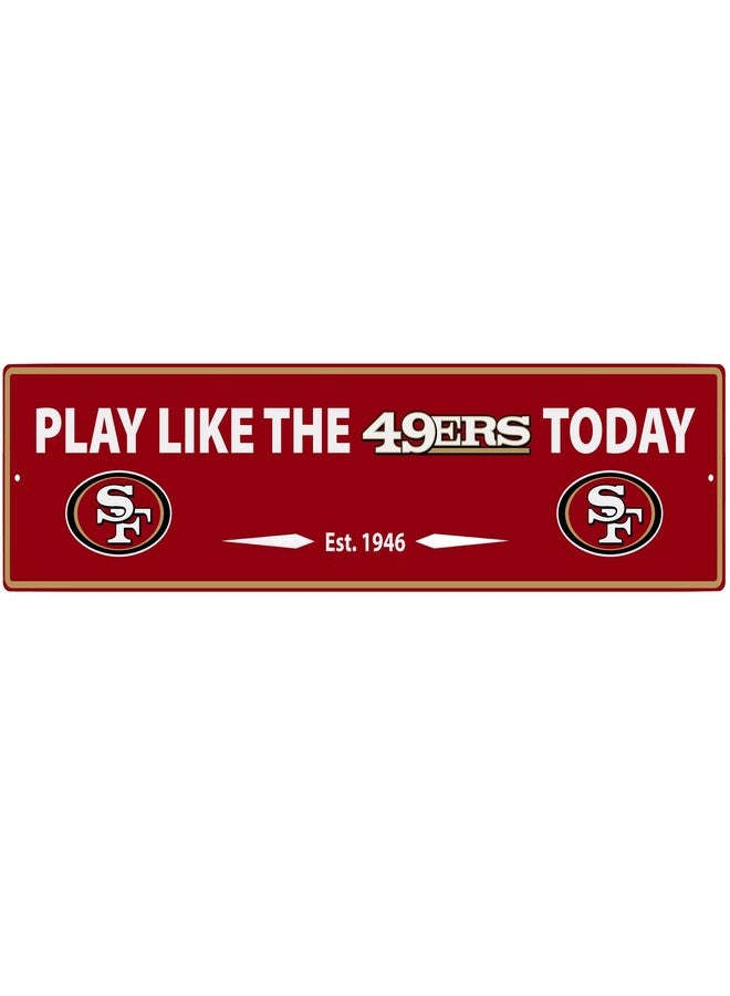 لوحة جدارية تحمل شعار فريق سان فرانسيسكو 49ers التابع لدوري كرة القدم الأمريكية، مقاس 20 بوصة