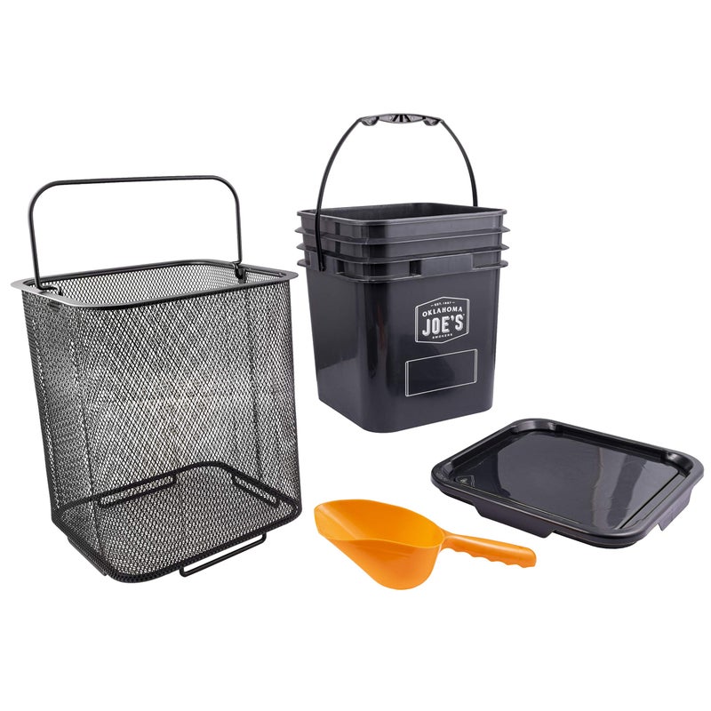 Oklahoma Joe's 5159038W01 Pellet Bucket Kit, Black - Image 1