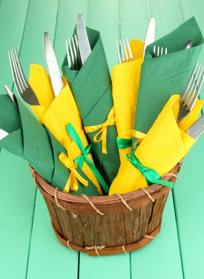 Whaline 120 Pieces Multicolor Rainbow Cocktail Paper Napkin Beverage Luncheon Napkins 2 Ply for Party Decoration - Image 5