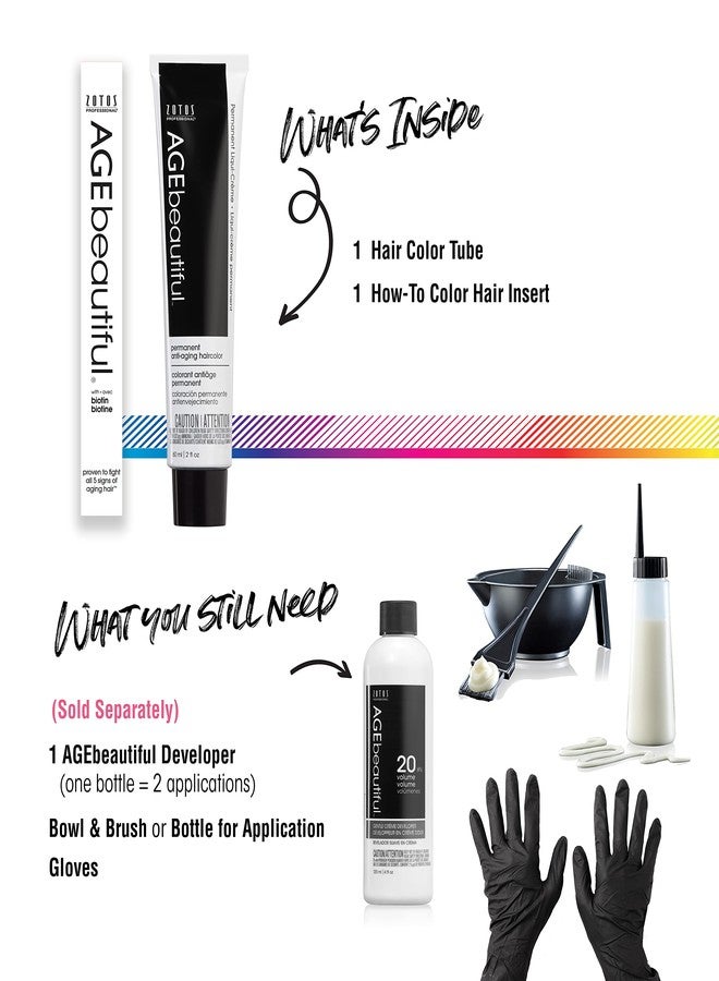 AGE beautiful Permanent Hair Color Dye Liqui Creme | 100% Gray Coverage | Anti-Aging Haircolor | Biotin for Thicker, Fuller Hair | Professional Salon Coloring | 8G Medium Gold Blonde - Image 5