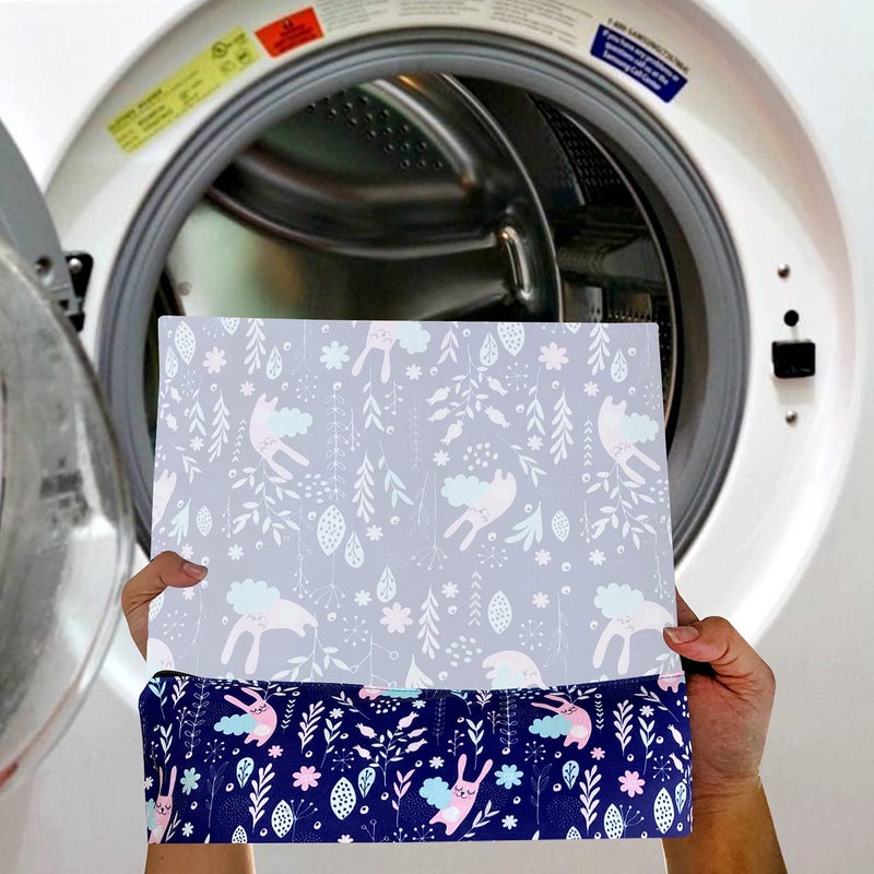 FLOCK THREE Washable and Reusable Wet Bag, Diaper Bag, Water Resistant Swimming Bag, Travel Toiletries Pouch, Yoga Gym Bag, Rabbits 1 Pcse 12.6'' x 16.5'' - Image 5