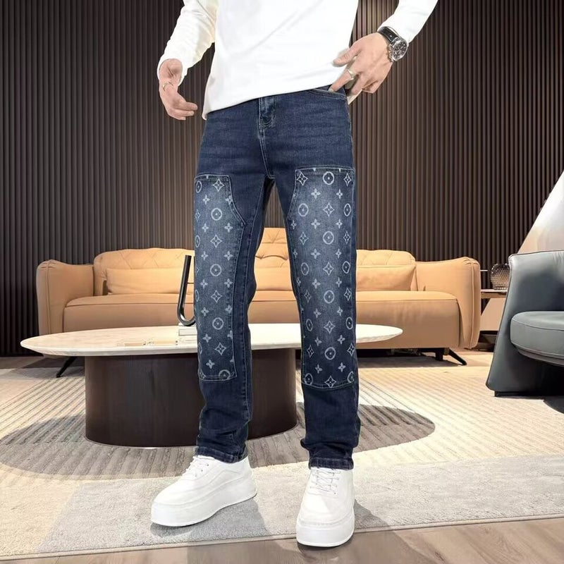 Unisex Classic Denim Jeans Loose Fit Daily Outdoor Wear - Image 1