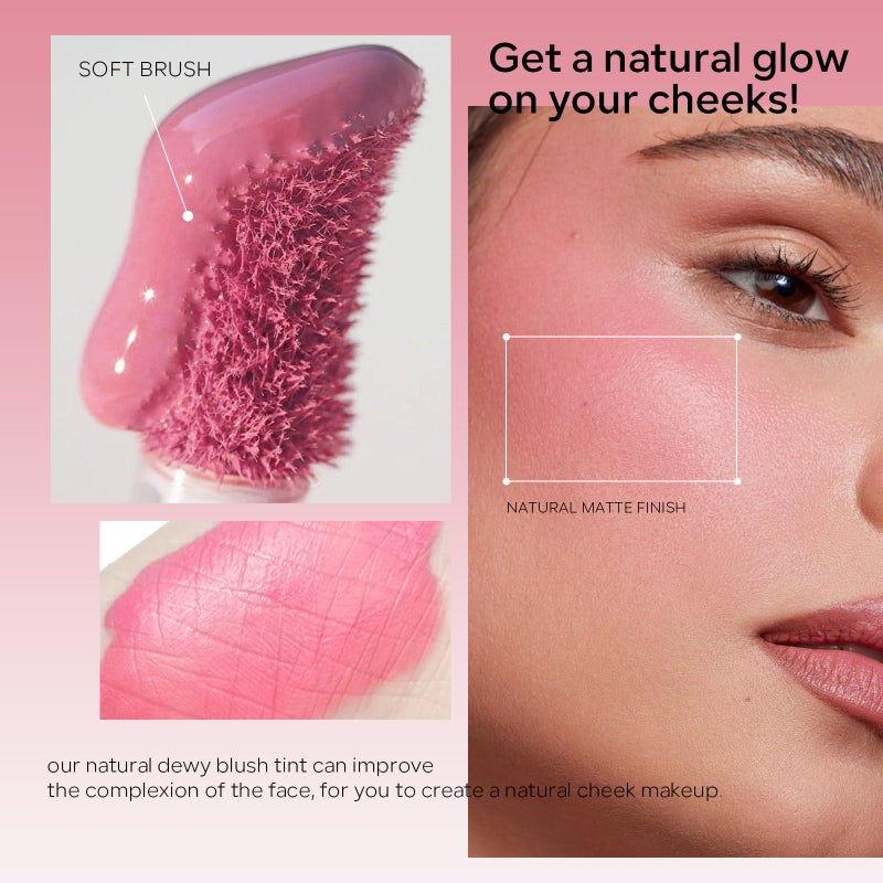 KYDA Liquid Blush, Matte Tinted for Cheeks, Lasting Dewy Cheek, Soft Creamy Blush, Blendable Lightweight, Buildable Matte Coverage, #01+#02 - Image 3