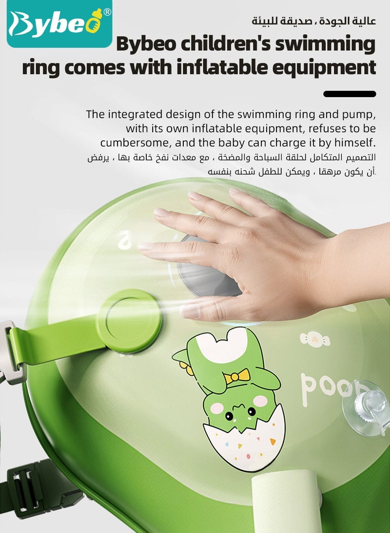 بيبو حلقة سباحة للأطفال، حلقة سباحة للأطفال الصغار، أنبوب مسبح للأطفال مزود بأحزمة أمان، حلقة مسبح للأطفال الرضع، عوامات تحت الإبط، سترة نجاة للرضع للعب آمن في الماء، ملحقات حفلات المسبح للأطفال من عمر 0 إلى 3 سنوات. - Image 3
