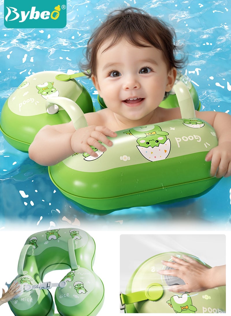 بيبو حلقة سباحة للأطفال، حلقة سباحة للأطفال الصغار، أنبوب مسبح للأطفال مزود بأحزمة أمان، حلقة مسبح للأطفال الرضع، عوامات تحت الإبط، سترة نجاة للرضع للعب آمن في الماء، ملحقات حفلات المسبح للأطفال من عمر 0 إلى 3 سنوات. - Image 1