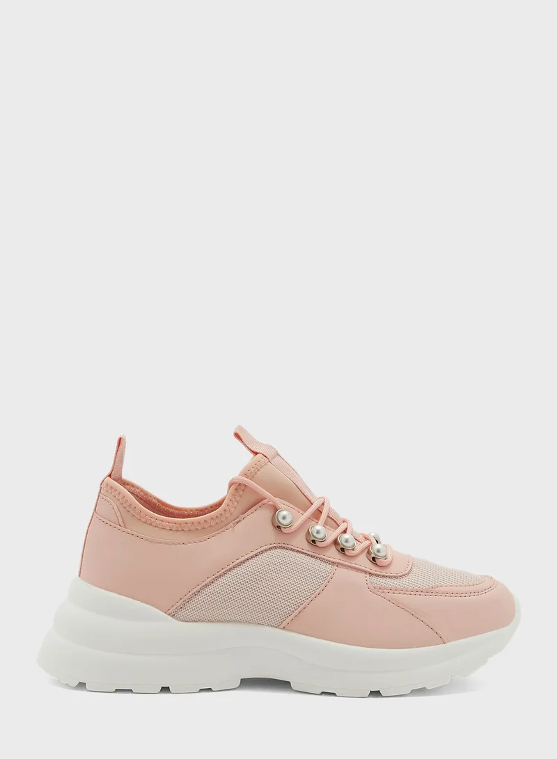 Ginger Pearl Detail Chunky Sneaker