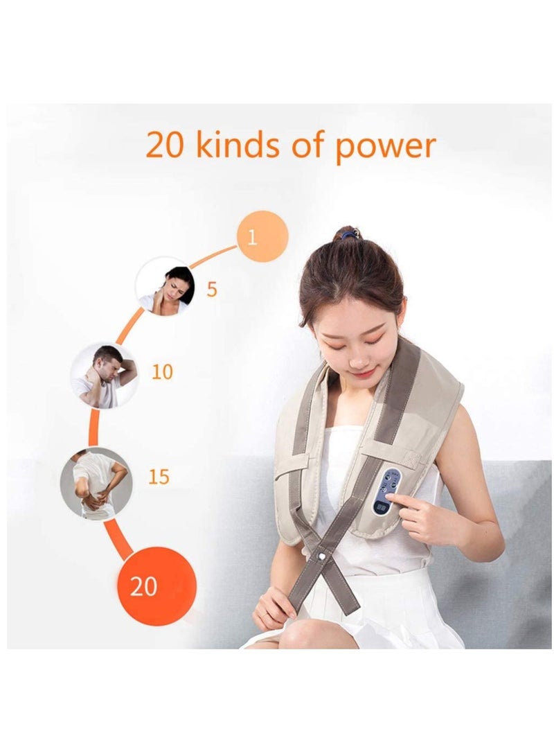 Loquat Neck Massager Portable Electric Knocks Cervical Massage Shawls Pain Neck and Shoulder Multifunction Tapping Massager Muscle Pain Relief - Image 3
