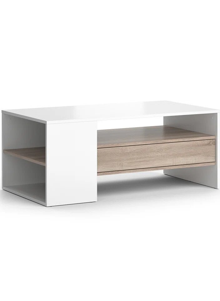 Malazhouse Coffee Table, white*beige - MZCT013 100L x 45H x 50W - Image 2