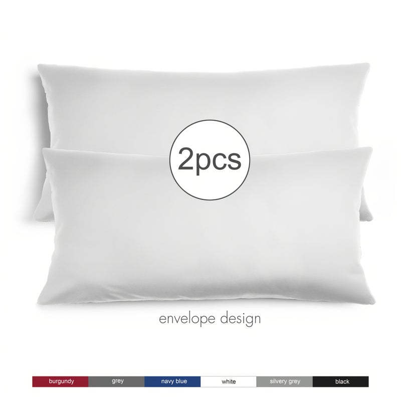 Microfiber Queen Pillowcases 19.69 X 29.53 Inch Black - Image 5
