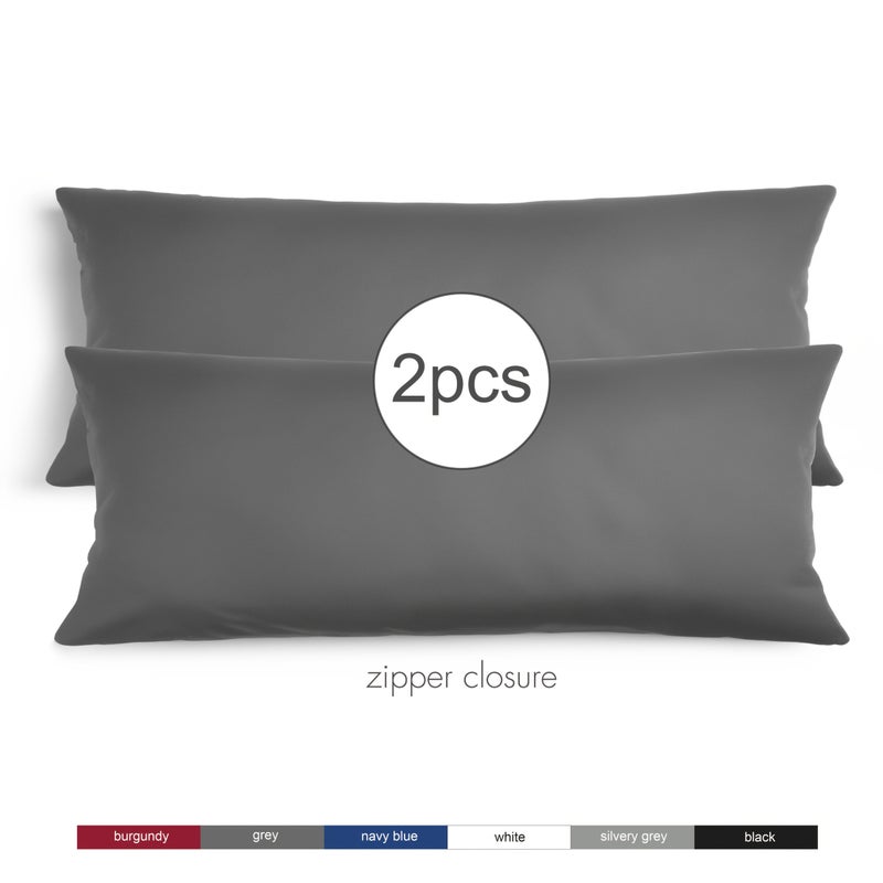 Microfiber Queen Pillowcases 19.69 X 29.53 Inch Black - Image 4