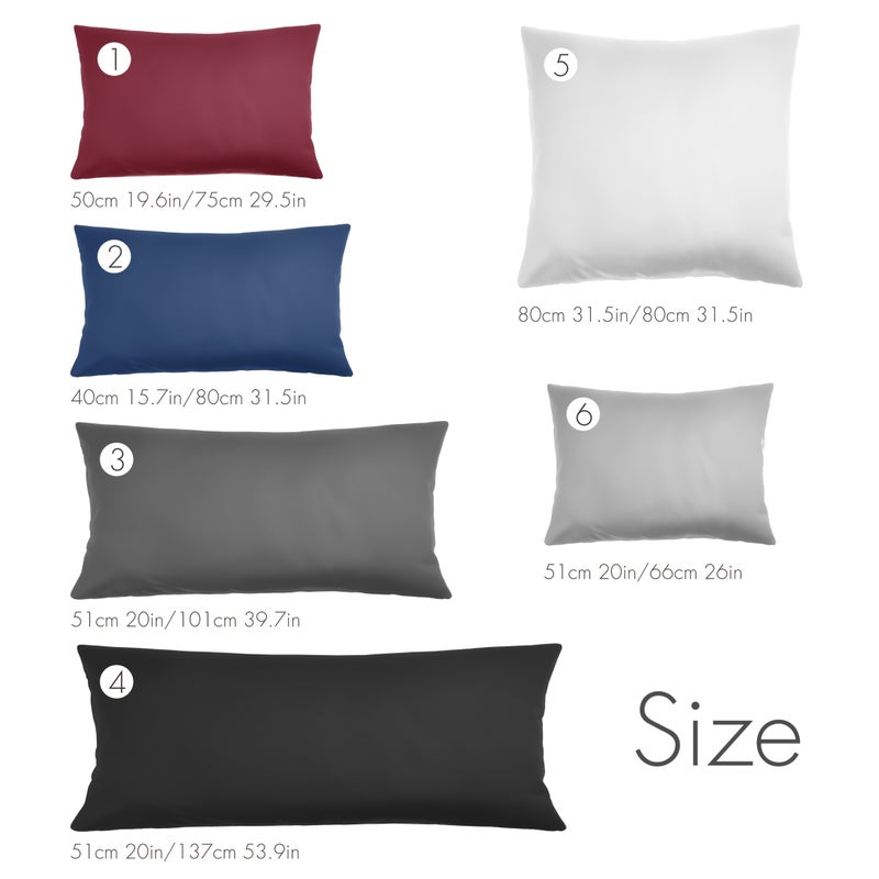 Microfiber Queen Pillowcases 19.69 X 29.53 Inch Black - Image 3