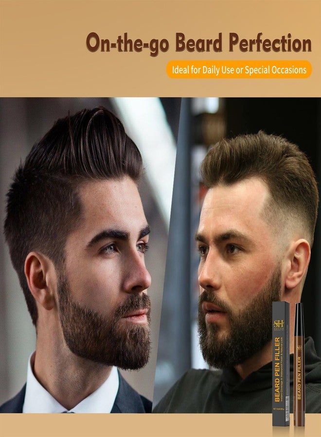 Sevich Beard Pencil Filler for Men Black, Instant Beard Dye for Men,48h Waterproof & Sweatproof, 4-Prong Tip for Seamless Application, Enhances All Beard Types with Fuller - Image 3