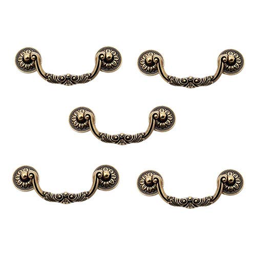 Mgoodoo 5PCS 3.78" Hole Center Vintage Antique Bronze Door Handle Furniture Knobs Pull for Kitchen Cabinets Cupboard Closet - Image 1