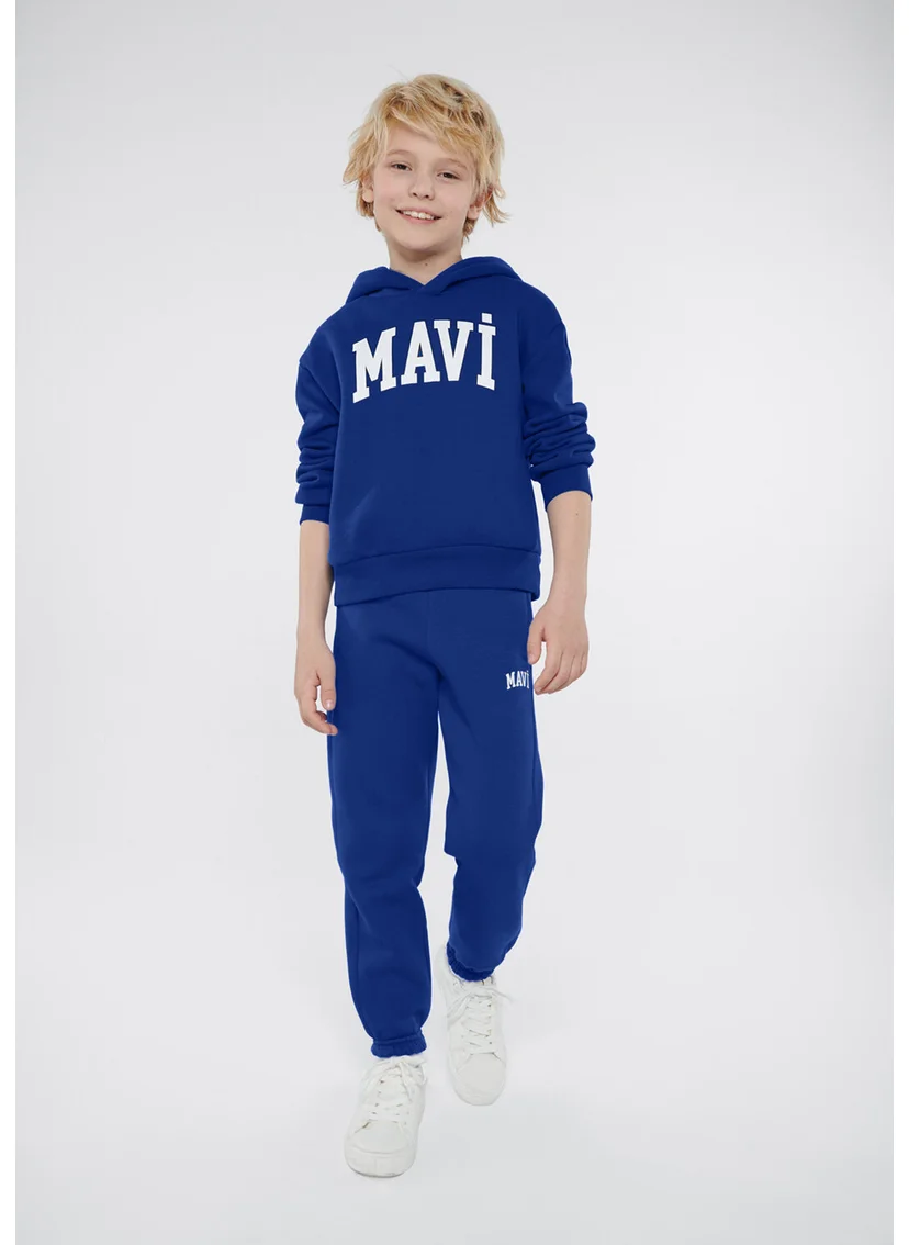 مافي Blue Kids Blue Logo Printed Blue Sweatpants 6010000-70896