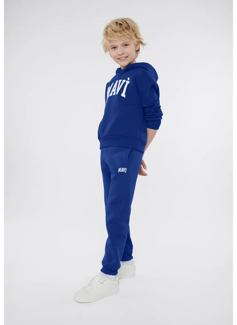 MAVI Blue Kids Blue Logo Printed Blue Sweatpants 6010000-70896