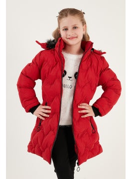 Lela Plush Lined Faux Fur Collar Removable Hooded Winter Coat Girls' Coat 5761905  - Image 3