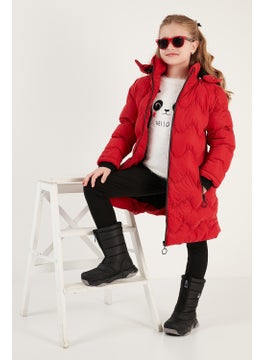Lela Plush Lined Faux Fur Collar Removable Hooded Winter Coat Girls' Coat 5761905  - Image 4