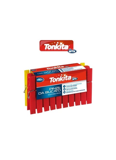 Tonkita Plastic Pegs 20PCS - Durable and Reliable Laundry Essential for Perfectly Dried Clothes