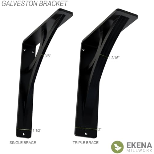 Ekena Millwork BKTM01X10X12SGLABZ Metal Bracket 1 12 W x 10 D x 12 H Antiqued Bronze - Image 3