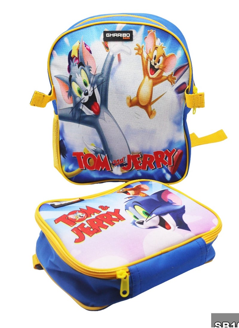 Gharibo Bags School backpack with lunch bag Size 12 Tom and Jerry  - Image 1