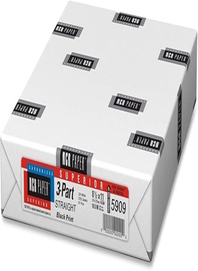 إن سي آر ورق أبفيون 5909 مستقيم، ثلاثي الأجزاء، 92 ورقة، 8.5 بوصة × 11 بوصة، 500 ورقة/عبوة - Image 1