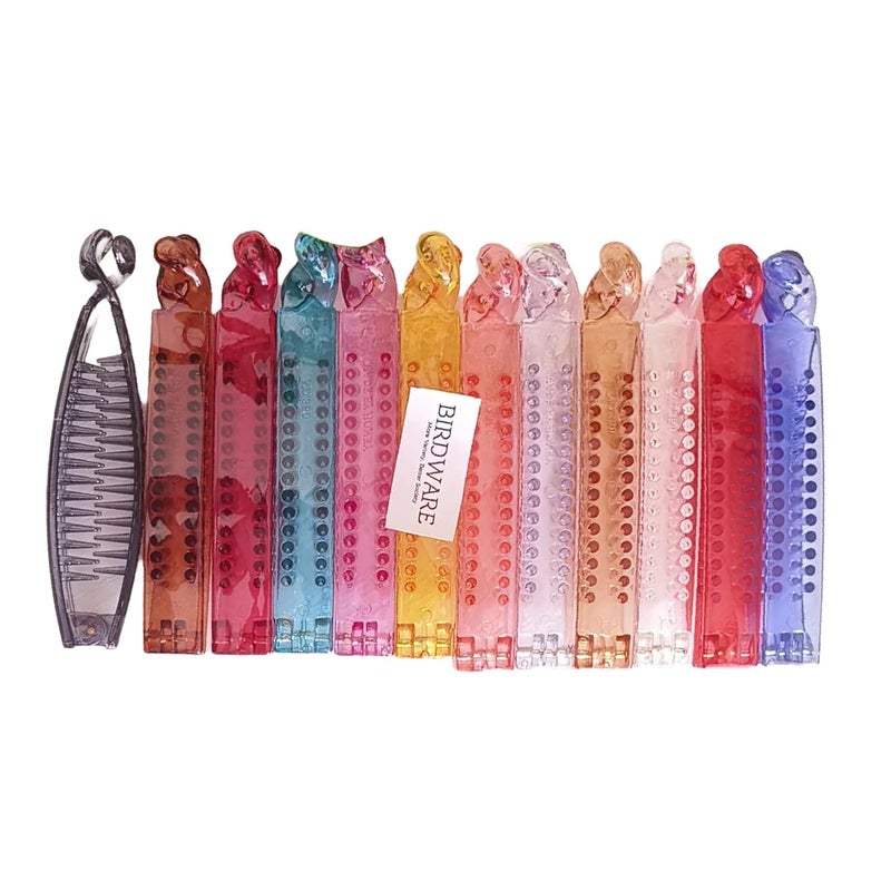BIRDWARE Large Size Hair Clips for Women | Multicolor Butterfly Hair Claw | Imported Acrylic Material with Stone Embellishments | Durable Hair Clutchers - Image 1