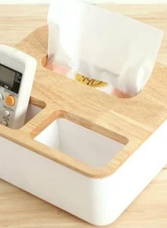 صندوق تخزين المناديل الورقية أبيض/بيج 8.5 x 22Ø³Ù†ØªÙŠÙ…ØªØ± - Image 2