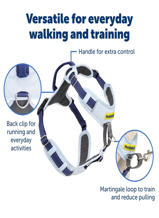 بيت سيف سرج PetSafe Easy Walk Comfort للكلاب، مبطن بالكامل لمنع الشد - مشي أفضل من أول استخدام - 5 نقاط تعديل، صغير، أزرق - Image 4