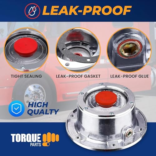 Torque عبوة 4 من غطاء العجلات TORQUE 3434009 من الألمنيوم لعمود المقطورة (يستبدل Stemco 343-4009، 3434009، SKF 1643، 1743، 1843) (4 × TR3434009) - Image 2