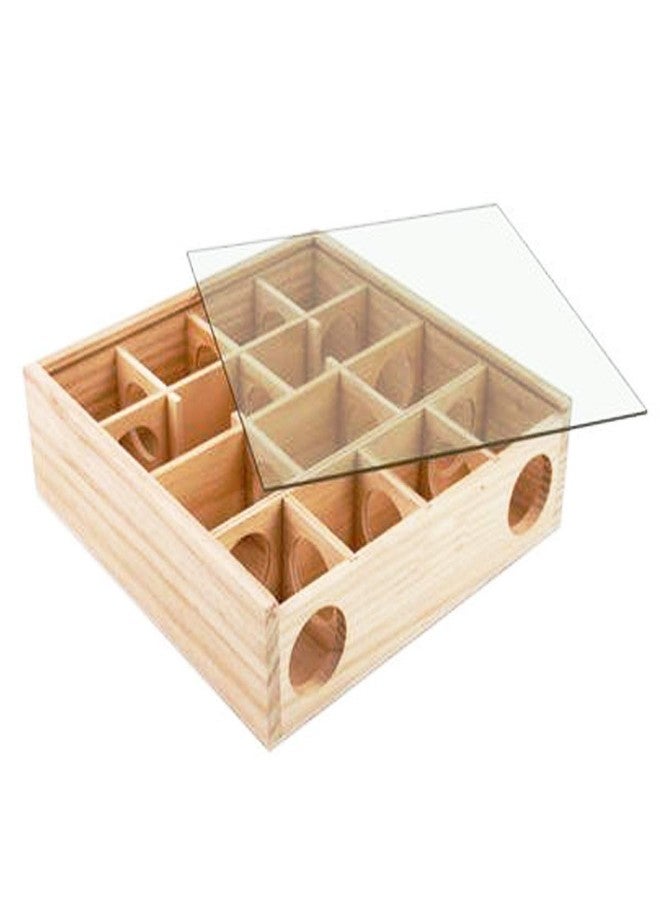 Allazone Wooden Maze Tunnel Toy with Cover, Small Pet Animals Sport Toy Funny Toy for Mice Dwarf Hamster Small Gerbil - Image 5