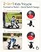 KRIDDO 2in1 Tricycle for Toddlers 155 Years Push Tricycle with Parent Steering  Detachable Handle 9Stage Adjustable Handlebar Toddler Trike with Safety Belt Clutch Pedals  Dual Basket Grey - Image 4