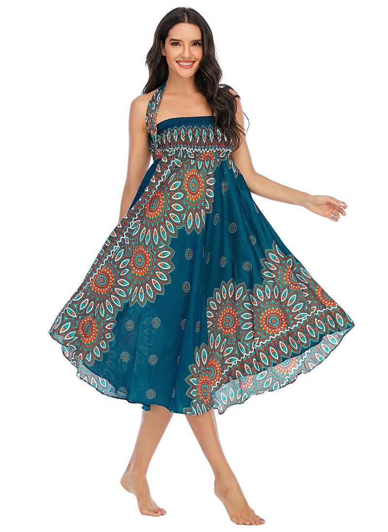 Loquat - Casual Dress Half Skirt Beach Vacation Dresses Full Skirt - Image 1