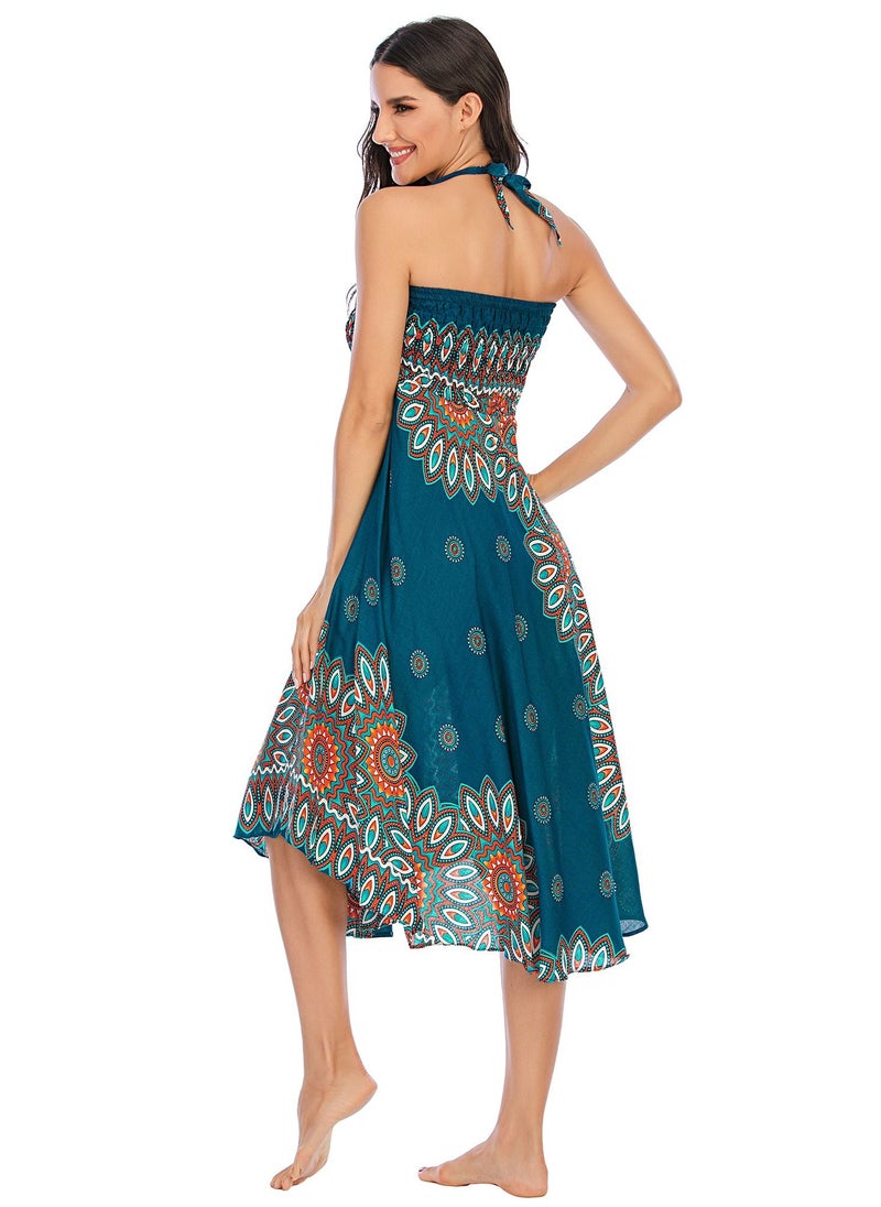 Loquat - Casual Dress Half Skirt Beach Vacation Dresses Full Skirt - Image 1