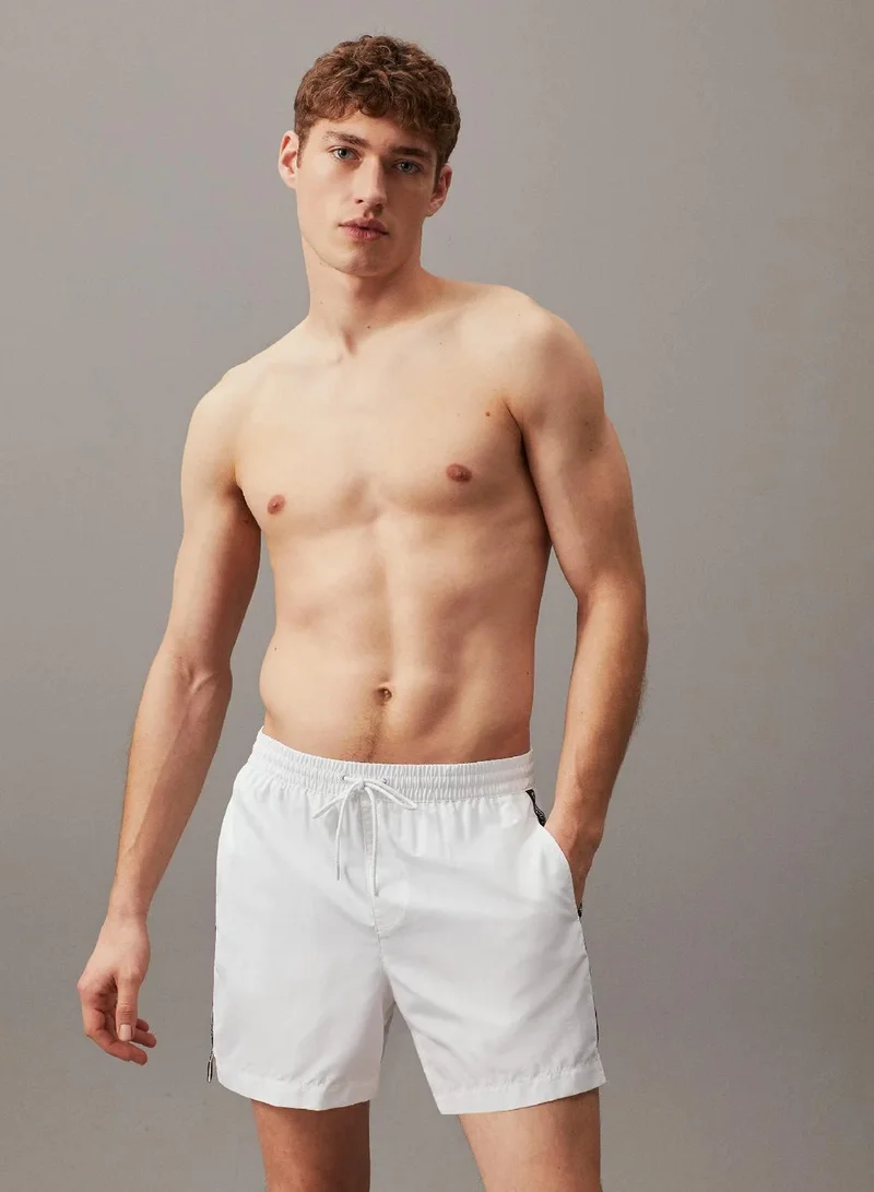 Calvin Klein Medium Drawstring Swim Shorts - Logo Tape