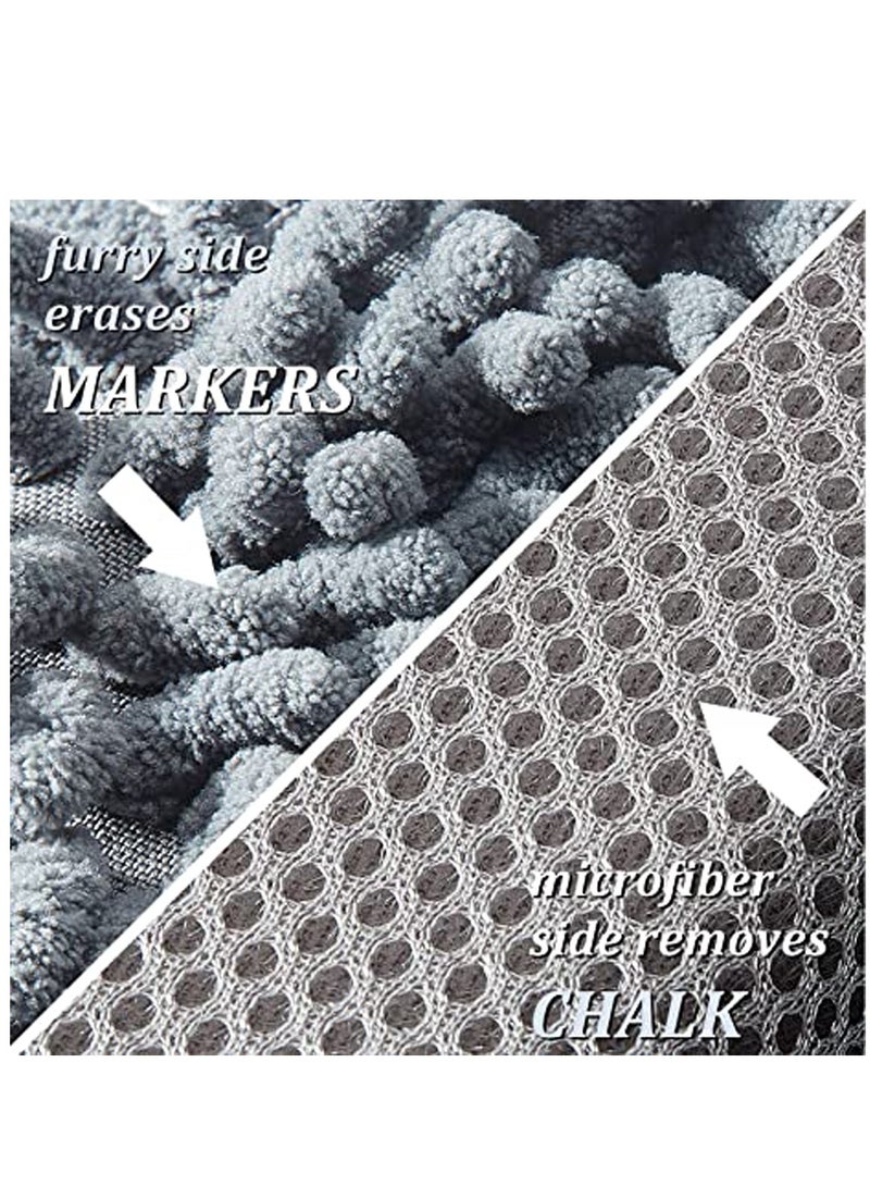 SYOSI ممحاة سبورة، 4 قطع ممحاة سبورة ميكروفايبر قابلة للغسل ممحاة سبورة جافة ممحاة لوح أبيض مغناطيسية قابلة لإعادة الاستخدام لممحاة الطباشير، علامات، فصل دراسي، منزل ومكتب - Image 3