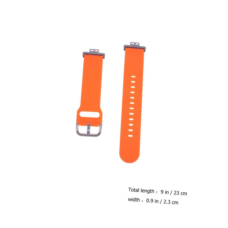 Nuobesty Orange Fitness Watchband Comfortable Replacement Belt Sport Travel Work - Image 3