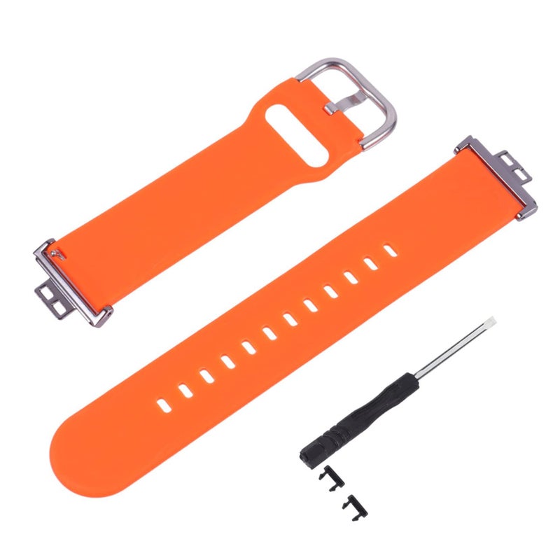 Nuobesty Orange Fitness Watchband Comfortable Replacement Belt Sport Travel Work - Image 2