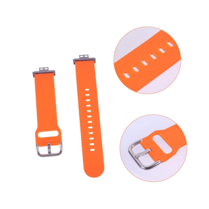 Nuobesty Orange Fitness Watchband Comfortable Replacement Belt Sport Travel Work - Image 5