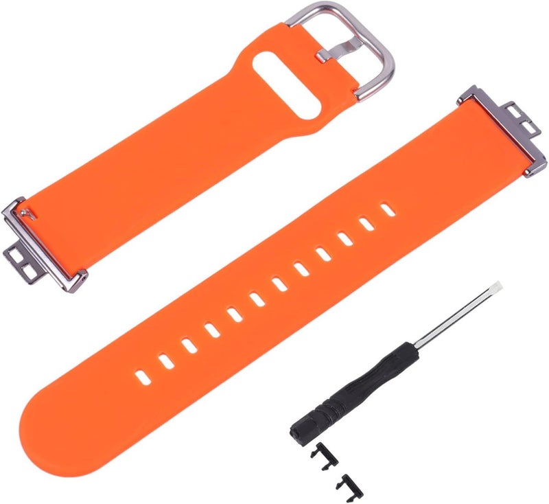 Nuobesty Orange Fitness Watchband Comfortable Replacement Belt Sport Travel Work - Image 1