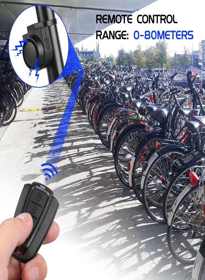 أنتوسي بوق دراجة لاسلكي، صوت عالٍ 115 ديسيبل، مضاد للسرقة، مقاوم للماء بمعيار IPX5، جرس إنذار للدراجة مع 5 أوضاع صوتية، 3 مستويات لضبط حساسية الاهتزاز، 3 مستويات لضبط مستوى الصوت. - Image 3