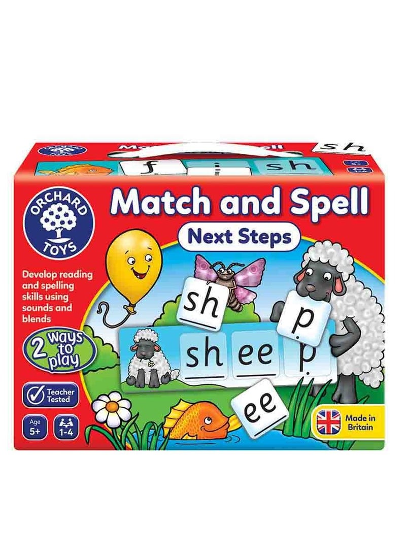 أورشارد تويز تطابق وتهجئة الخطوات التالية