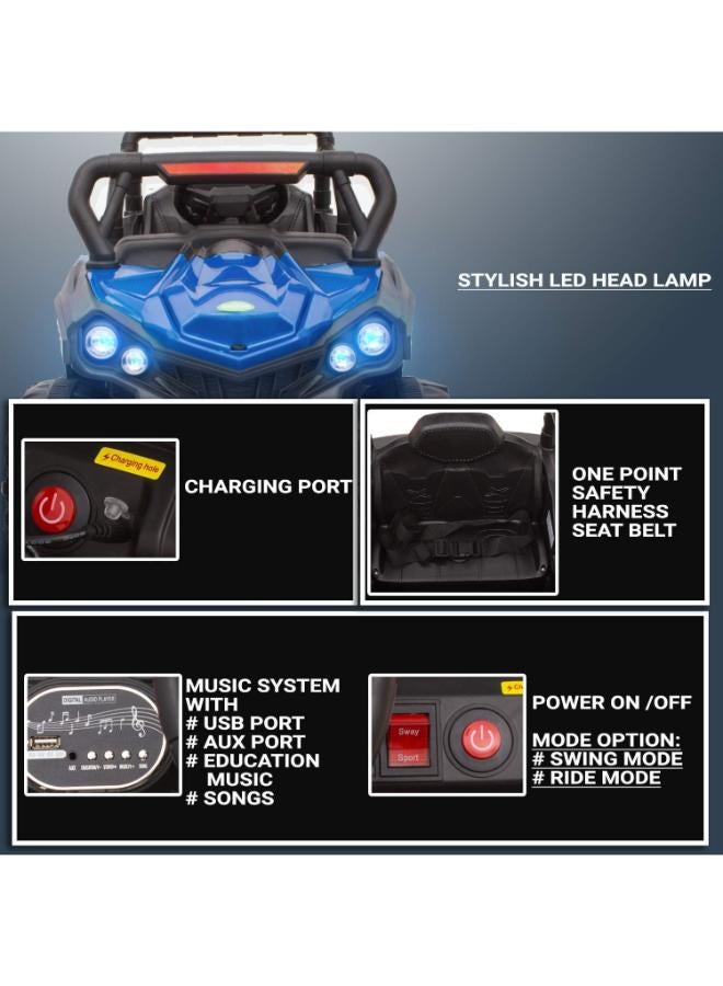 سيارة ركوب كهربائية للأطفال، سيارة متعددة الألوان للأطفال، أولاد وبنات (أبيض) - Image 2