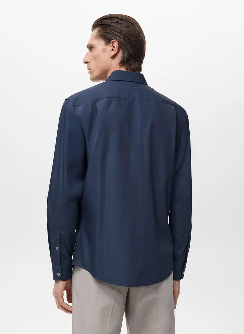 مانجو مان قميص قطن % بقصة عادية