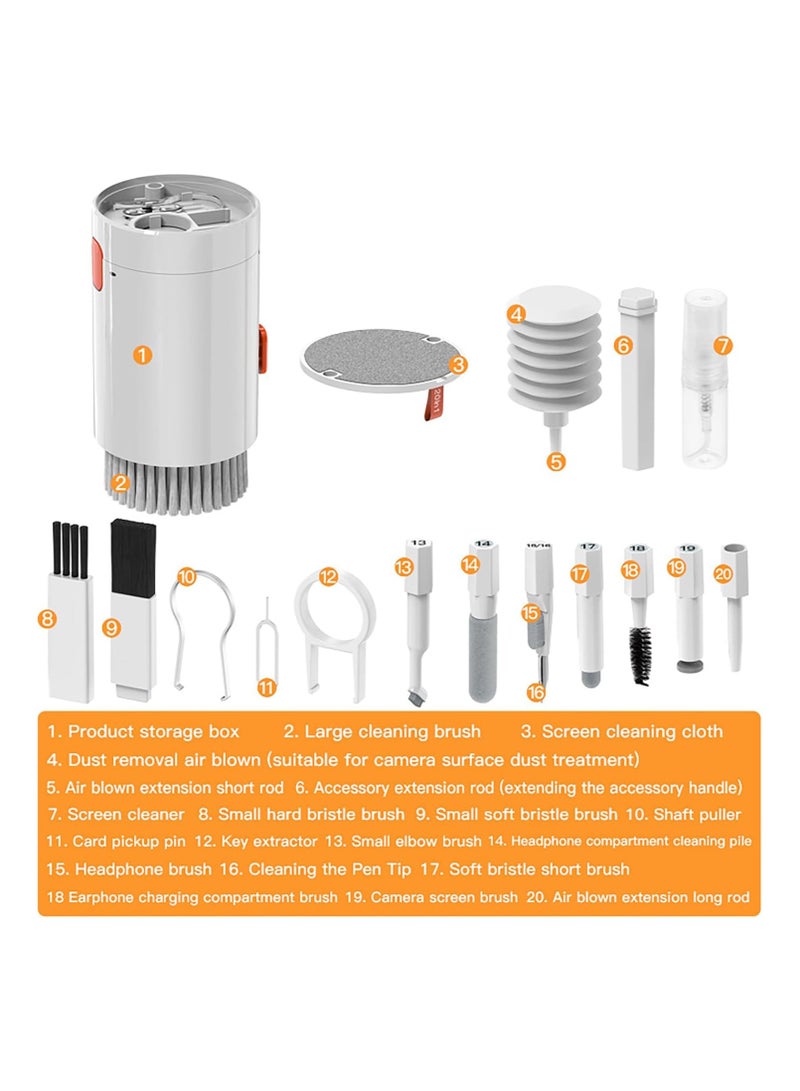 Kannzz 20-in-1 Multi-Function Cleaning Kit for Electronics - White - Image 3