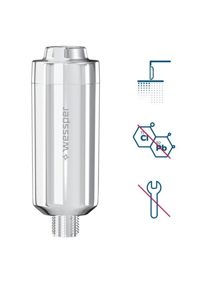 Wessper AquaShower Silver Shower Water Filter - Image 2