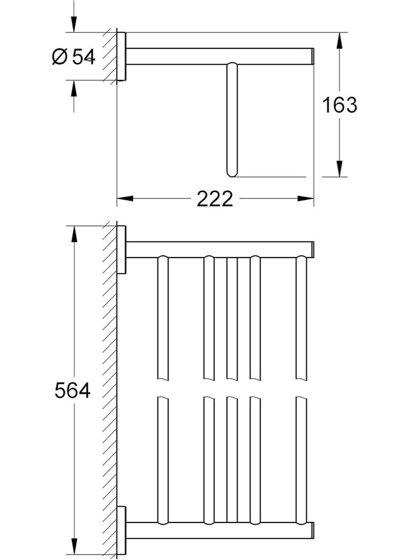 Grohe MULTI-TOWEL RACK BAU COSMOPOLITAN CHROME - GROHE 40462001 - Image 3