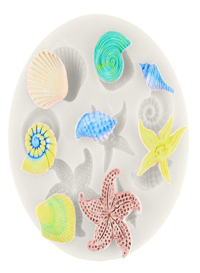 TUKE DIY Sea Creatures Conch Starfish Shell Silicone Molds Cake Decorating Fondant Cake Candy Creative Chocolate Shell Baking Mold - Image 3