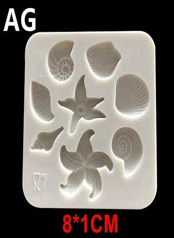 TUKE DIY Sea Creatures Conch Starfish Shell Silicone Molds Cake Decorating Fondant Cake Candy Creative Chocolate Shell Baking Mold - Image 2