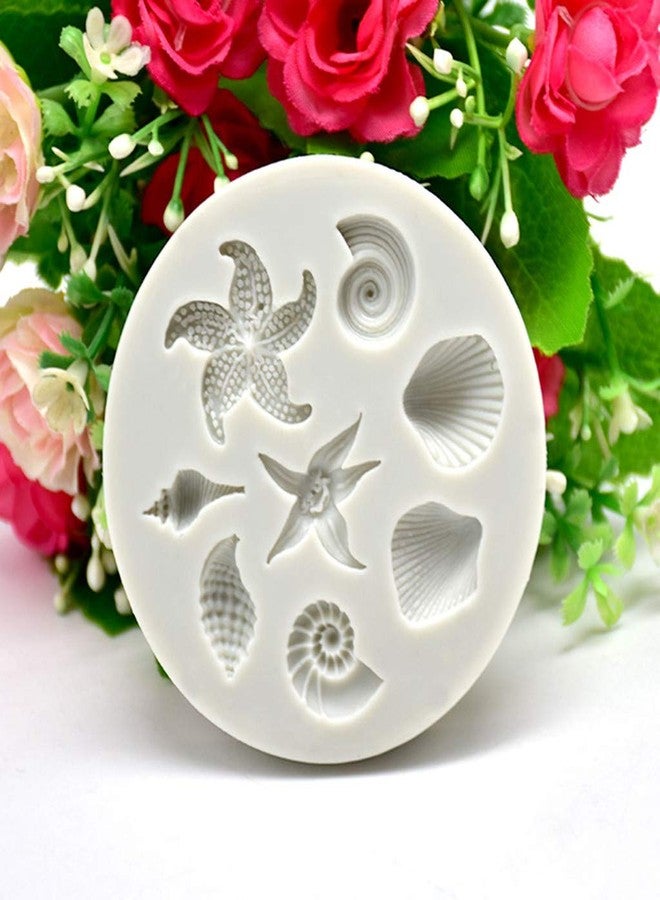 TUKE DIY Sea Creatures Conch Starfish Shell Silicone Molds Cake Decorating Fondant Cake Candy Creative Chocolate Shell Baking Mold - Image 1